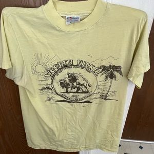 Vintage wooden nickel Hanes t-shirt 50/50 medium